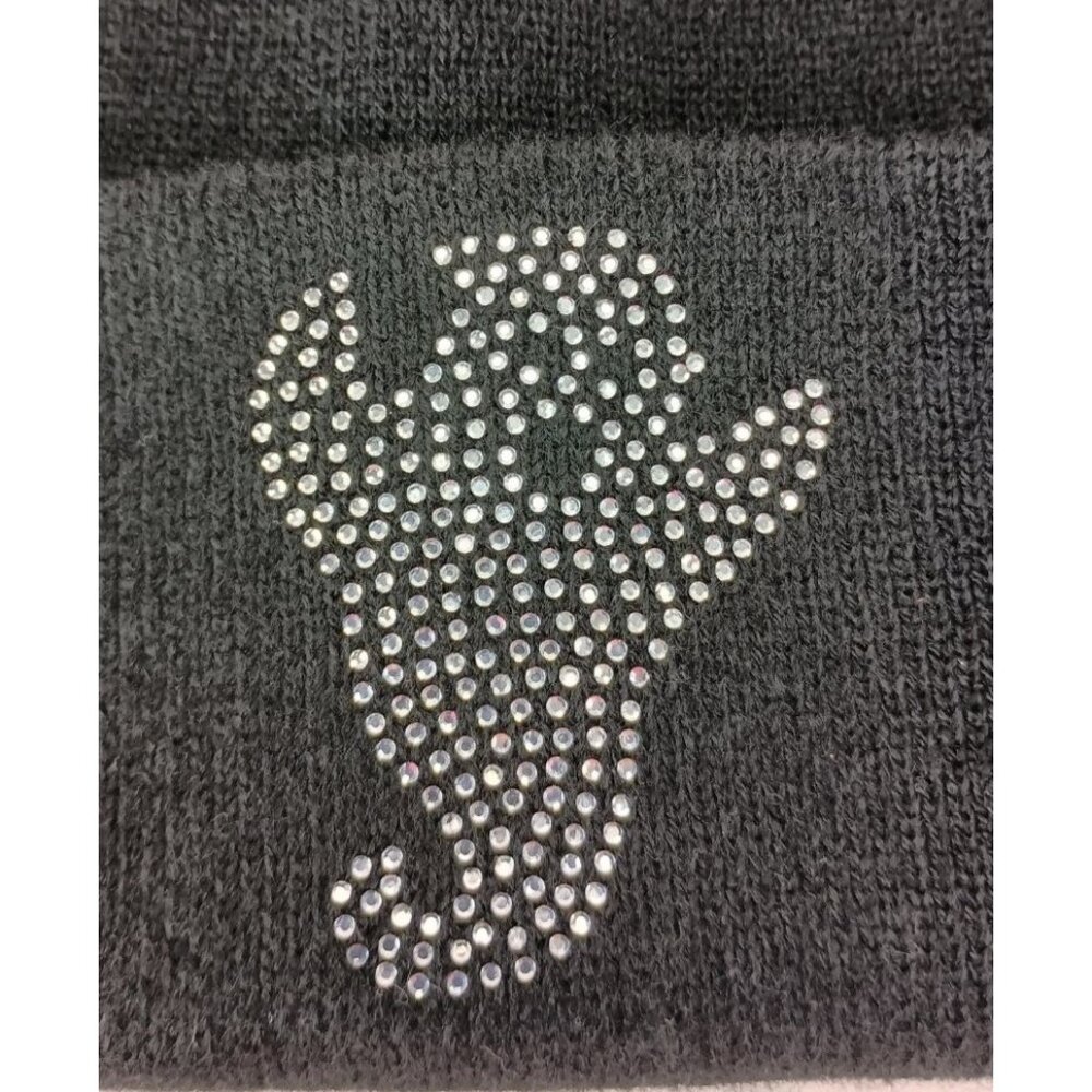 David And Young Women's Black Beanie Ghost Hat Cap Sz.OS - Picture 4 of 5